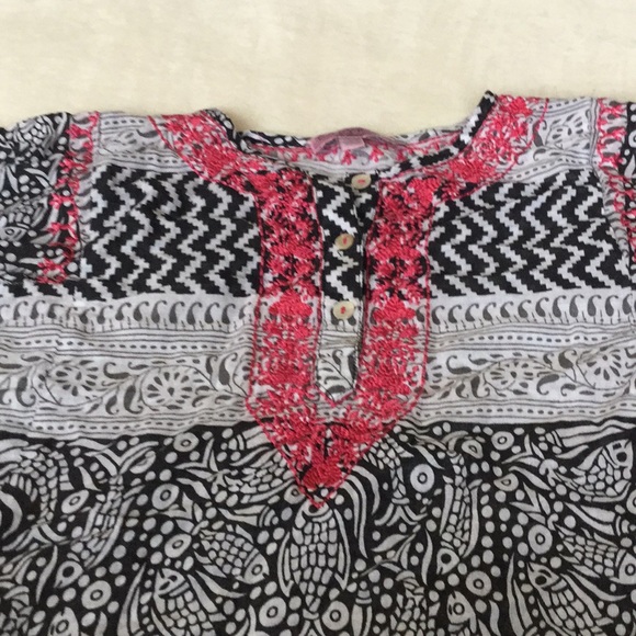 Calypso girls lightweight cotton shirt with scarf - Picture 3 of 6